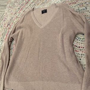 size m tan sweater